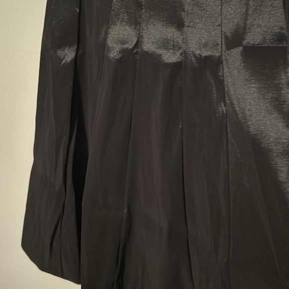 NWT Sz XL New York & Co lined black taffeta corset midi dress with seaming. - Picture 8 of 9